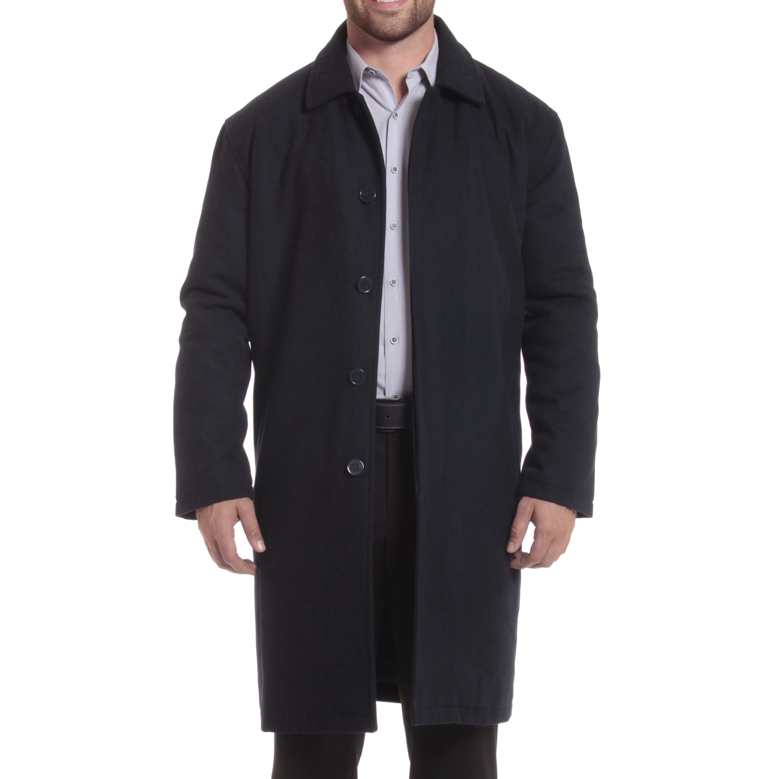 Alpine Swiss Men's Zach Knee Length Jacket Top Coat Trench Wool Blend